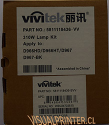 Lampara proyector Vivitek D966 D967 D968 5811118436